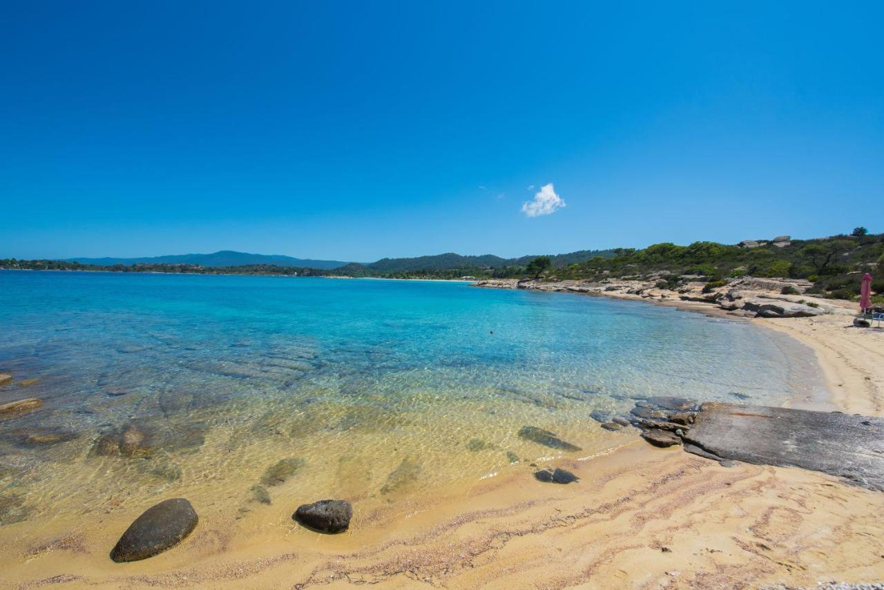 Nereus & Oceanus Beachfront Apartments, Lagonisi Beach #Feelslikehome オルモス・パナギアス エクステリア 写真