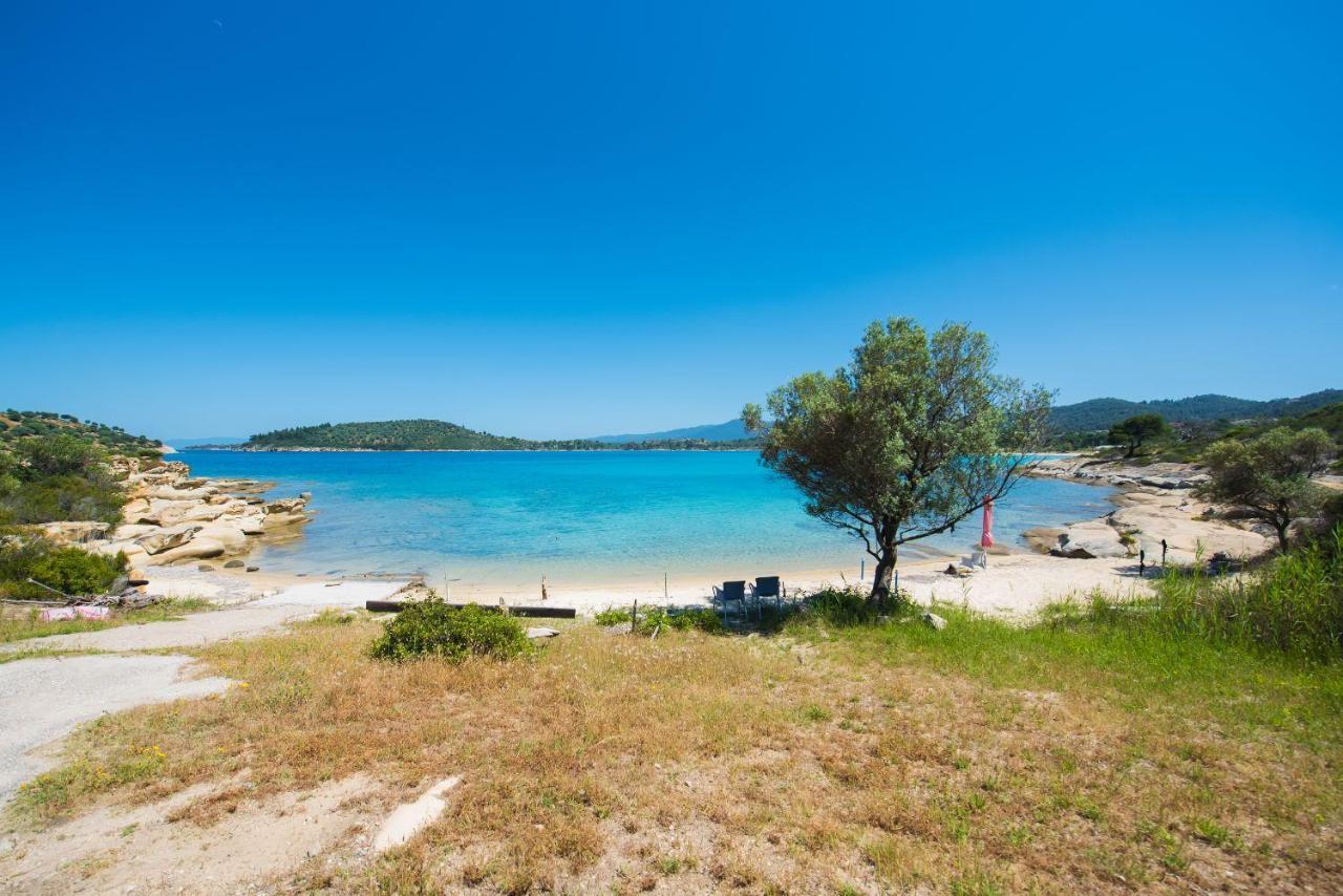 Nereus & Oceanus Beachfront Apartments, Lagonisi Beach #Feelslikehome オルモス・パナギアス エクステリア 写真