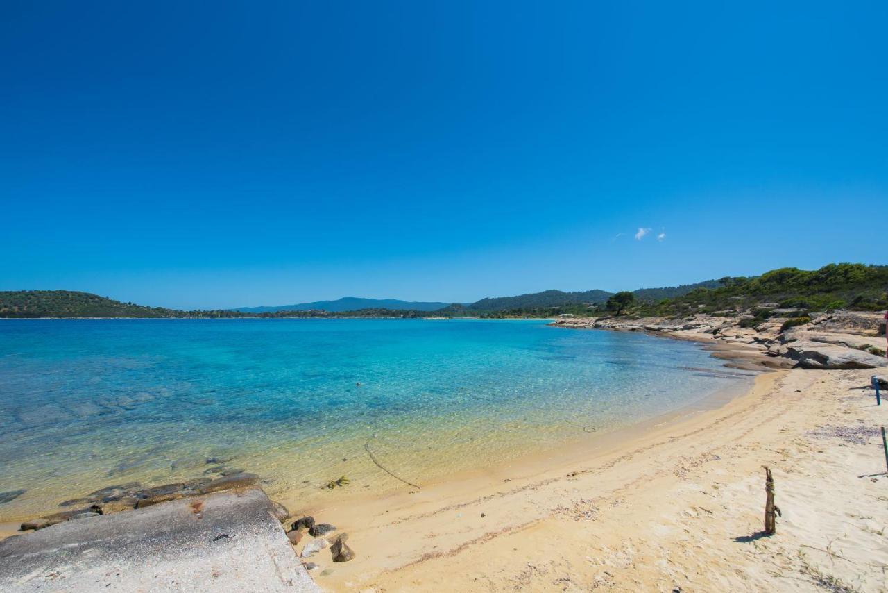 Nereus & Oceanus Beachfront Apartments, Lagonisi Beach #Feelslikehome オルモス・パナギアス エクステリア 写真