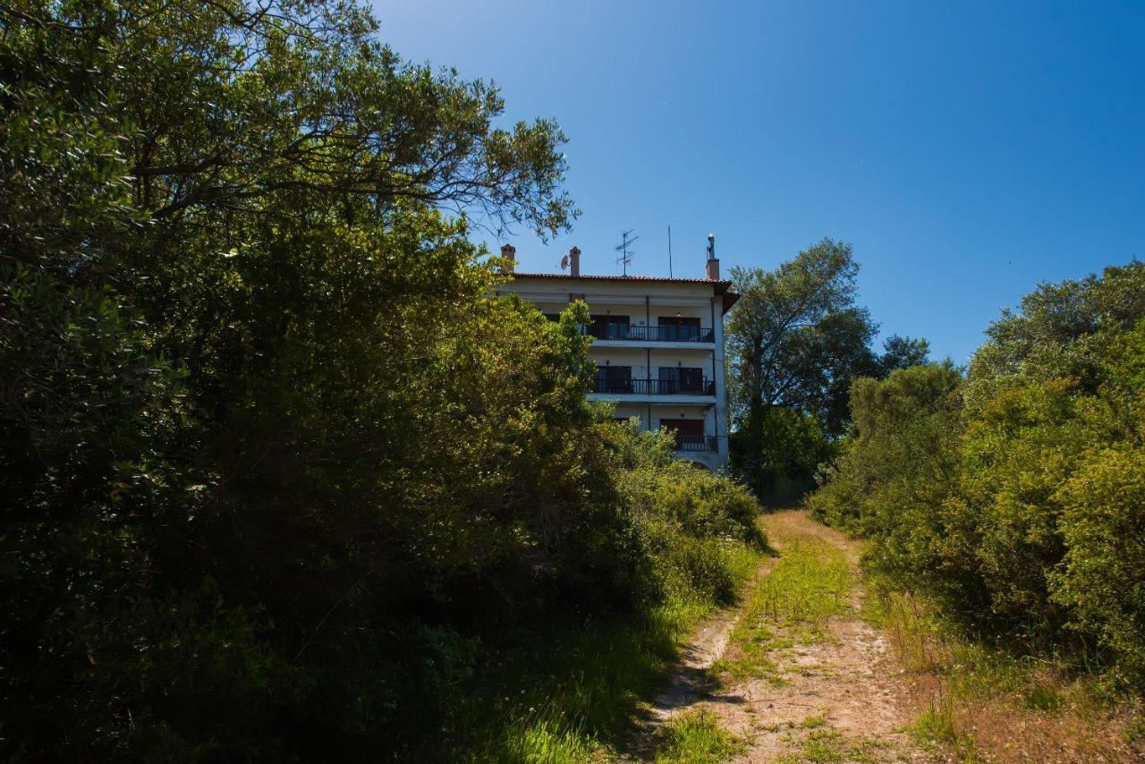 Nereus & Oceanus Beachfront Apartments, Lagonisi Beach #Feelslikehome オルモス・パナギアス エクステリア 写真